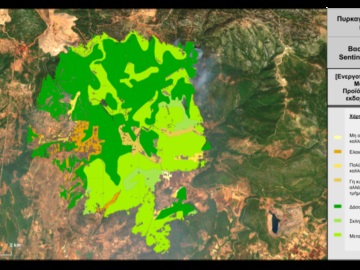 Τι κάηκε στην Εύβοια - Αποκλειστικός χάρτης με τις χρήσεις γης - Δορυφορική καταγραφή της καταστροφής από την υπηρεσία Copernicus της ΕΕ