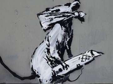 Ενας Banksy εκλάπη από το Κέντρο Πομπιντού