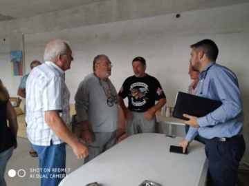 Επίσκεψη στις Πόρτες από τον πρόεδρο της Κοινότητας Αίγινας