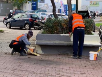 Επιχείρηση καθαρισμού και εξωραϊσμού στην πλατεία και το συνοικισμό του Απόλλωνα στα Καμίνια