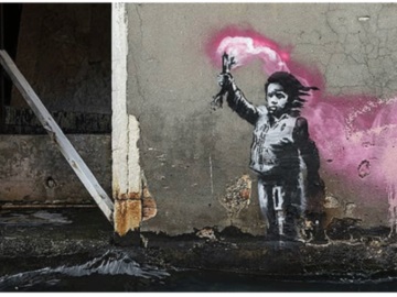 Ο Banksy «υπέγραψε» την προσφυγοπούλα με τη φωτοβολίδα στη Βενετία