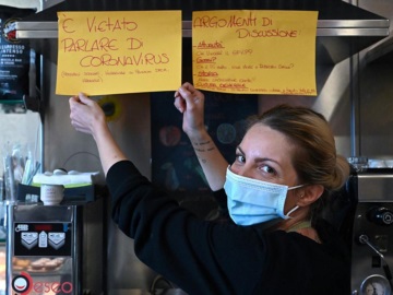 «Μην ομιλείτε για κορωνοϊό» λέει ένα καφέ στην Ιταλία - Ρεπορτάζ του Κώστα Αργυρού