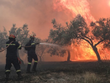 Μαίνεται η φωτιά στις Κεχριές Κορινθίας: Πύρινο μέτωπο 10 χιλιομέτρων 