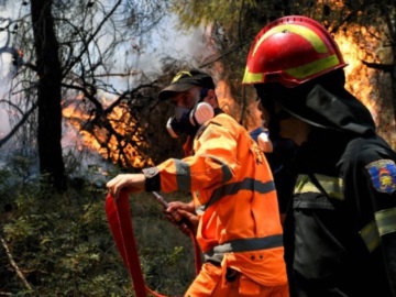 Ηράκλειο: Πυρκαγιά στην Αγία Πελαγία κοντά σε ξενοδοχειακές μονάδες και σπίτια