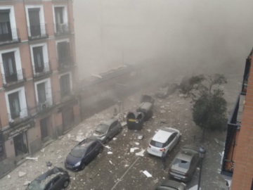 Ισχυρή έκρηξη στη Μαδρίτη -Εικόνες χάους - Δύο νεκροί (VIDEO)