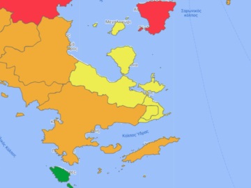 Νέα αλλαγή στον επιδημιολογικό χάρτη της Π.Ε. Νήσων - Στο &quot;κίτρινο&quot; Αγκίστρι, Τροιζηνία και Μέθανα, στο &quot;πορτοκαλί&quot; η Ύδρα