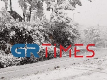 Καιρός - Πρωτοφανής χιονόπτωση στη Θάσο: Στα λευκά το νησί - Εντυπωσιακές εικόνες (video)