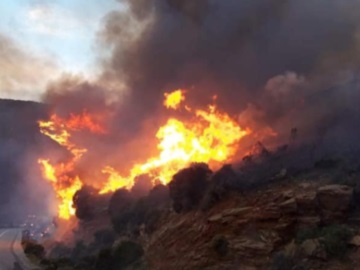 Φωτιά στην Άνδρο, στην περιοχή Ρέματα - Έκκληση δημάρχου για προληπτική εκκένωση