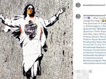 Street art καλλιτέχνις μήνυσε το Βατικανό για αναπαραγωγή του έργου της σε γραμματόσημο 