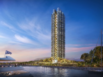 Ολοκληρώθηκε η παρουσίαση της Lamda Development για τα σχέδια του Marina Tower, του πρώτου πράσινου ουρανοξύστη στη μαρίνα του Άγιου Κοσμά