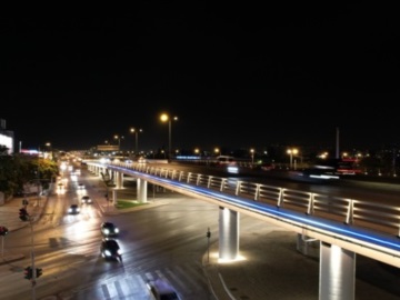 Ολοκληρώθηκε η αναβάθμιση του φωτισμού στη γέφυρα της Πέτρου Ράλλη