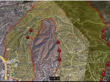 Φωτιά στην Πεντέλη: Συνεχείς αναζωπυρώσεις σε Διώνη, Ντράφι, Παλλήνη- Ο χάρτης με τις εστίες
