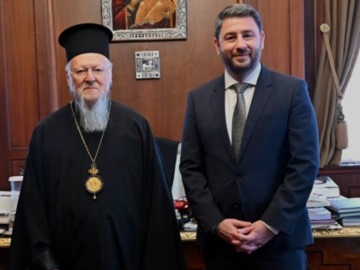 Συνάντηση του Ν. Ανδρουλάκη με τον Οικουμενικό Πατριάρχη - Βίντεο από την επίσκεψη