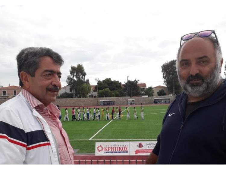 Πρώτος επίσημος ποδοσφαιρικός αγώνας στο γήπεδο Αίγινας